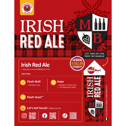 Irish Red Ale Flash Brewing Kit - 5 Gallons