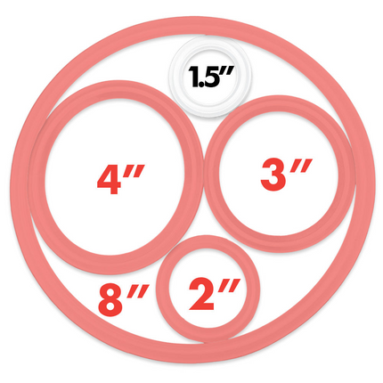 1.5 in. T.C. Clamp Gasket - Flanged - Silicone