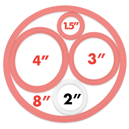 2 in. T.C. Clamp Gasket - Flanged - Silicone