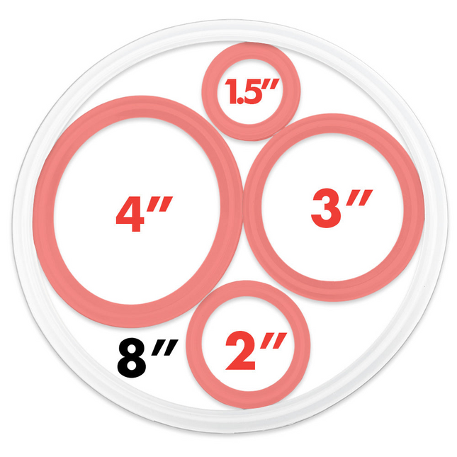 8 in. T.C. Clamp Gasket - Flanged - Silicone