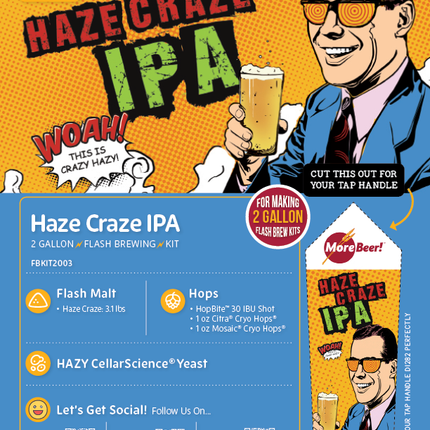 Haze Craze IPA Flash Brewing Kit - 2 Gallons