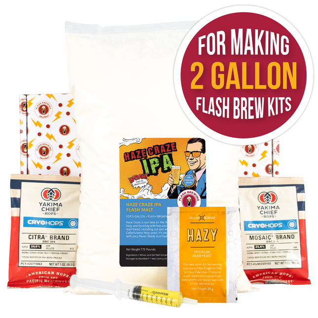 Haze Craze IPA Flash Brewing Kit - 2 Gallons