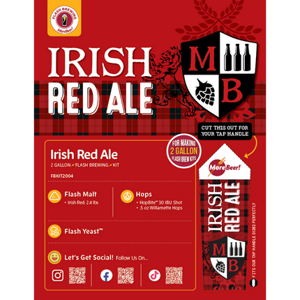 Irish Red Ale Flash Brewing Kit - 2 Gallons