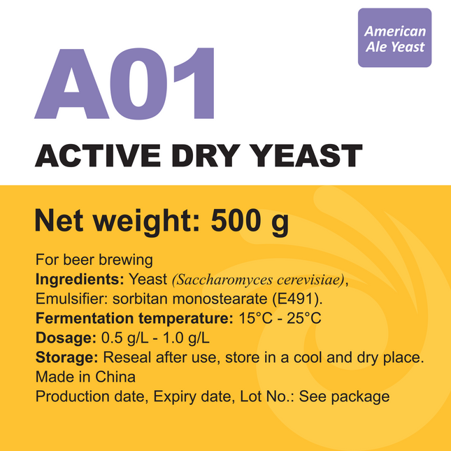 Angel Yeast - Dry Yeast - A01 - 500 g