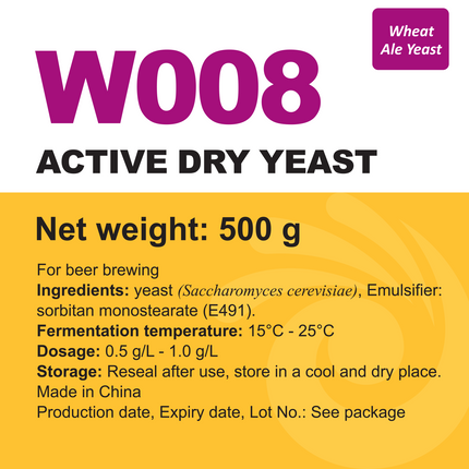 Angel Yeast - Dry Yeast - W008 - 500 g
