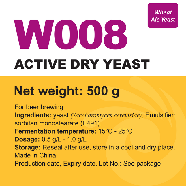 Angel Yeast - Dry Yeast - W008 - 500 g