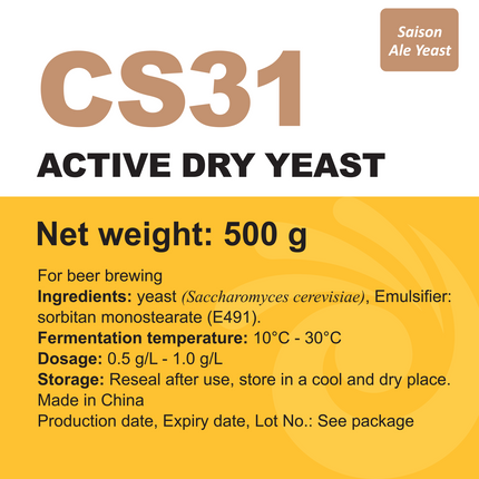Angel Yeast - Dry Yeast - CS31 - 500 g