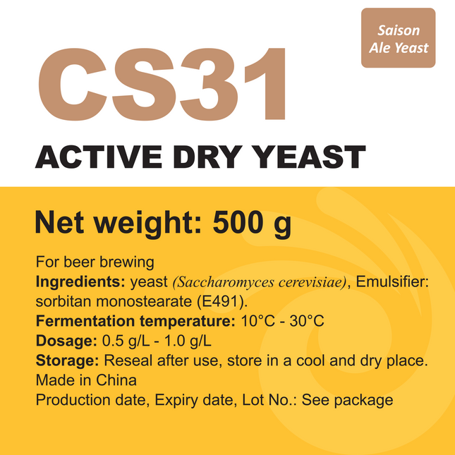 Angel Yeast - Dry Yeast - CS31 - 500 g