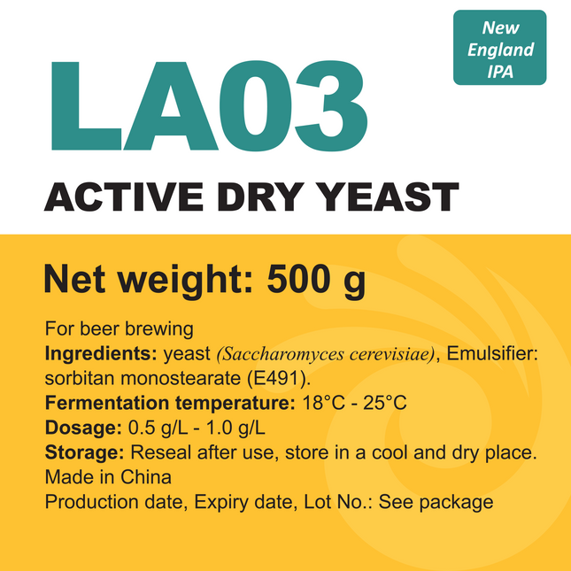 Angel Yeast - Dry Yeast - LA03 - 500 g