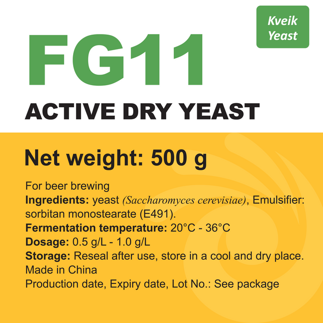 Angel Yeast - Dry Yeast - FG11 Framgarden - 500 g