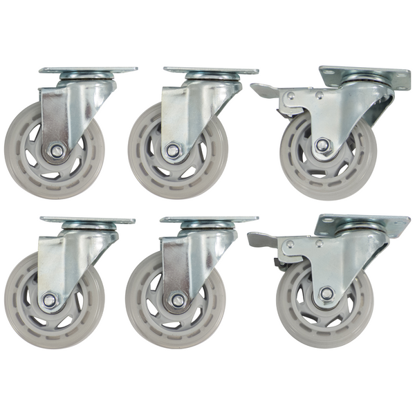 KOMOS® Kegerator Heavy Duty Wheel Upgrade | 6 Casters | Double-Wide Model