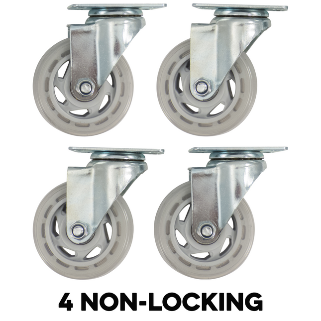 Komos Kegerator - Set of 6 - Heavy Duty Castor Wheel Upgrade for Double-Wide Kegerator - KG435