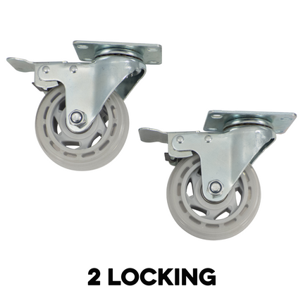 Komos Kegerator - Set of 6 - Heavy Duty Castor Wheel Upgrade for Double-Wide Kegerator - KG435