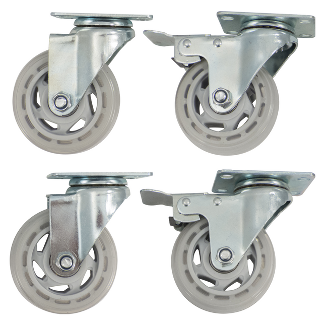 Komos Kegerator - Set of 4 - Heavy Duty Castor Wheel Upgrade for Kegerator - (KG400 / KG401 / KG490)
