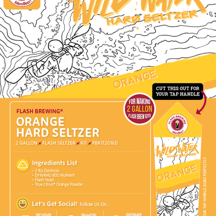 Seltzer Flash Brewing Kit - 2 Gallons - Orange