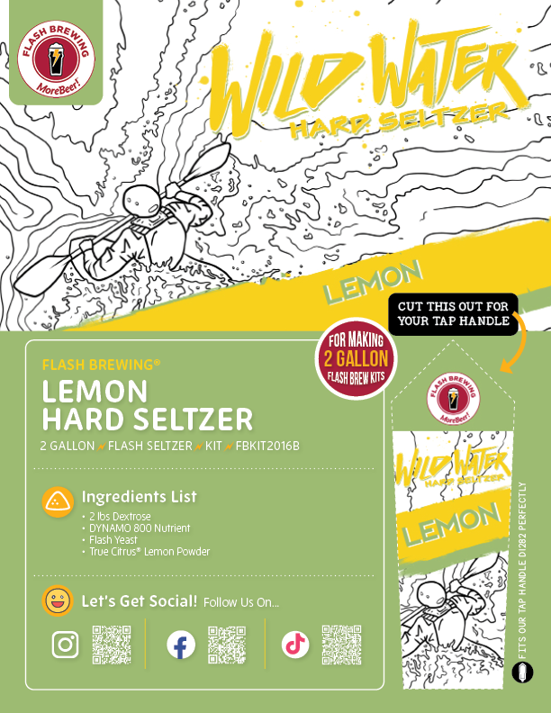 Seltzer Flash Brewing Kit - 2 Gallons - Lemon