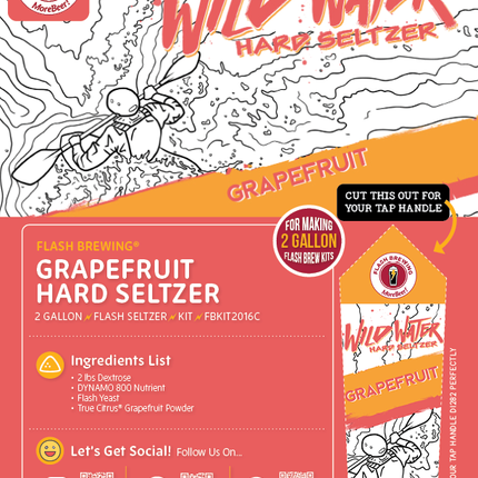 Seltzer Flash Brewing Kit - 2 Gallons - Grapefruit