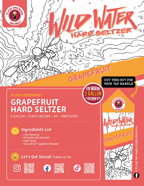 Seltzer Flash Brewing Kit - 2 Gallons - Grapefruit