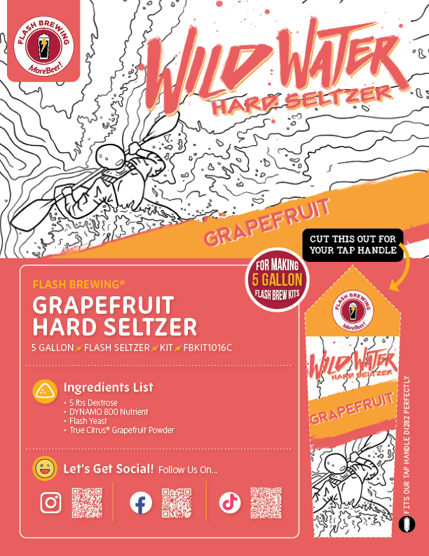 Seltzer Flash Brewing Kit - 5 Gallons - Grapefruit