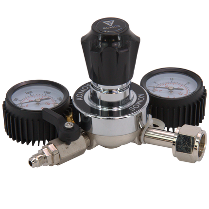 KOMOS Universal 25 - Dual Gauge CO2 Regulator - 25 psi