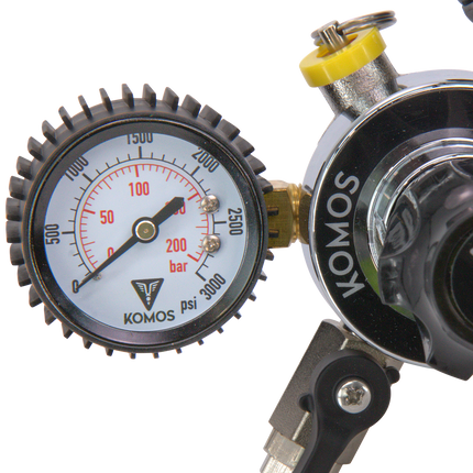 KOMOS Universal 25 - Dual Gauge CO2 Regulator - 25 psi