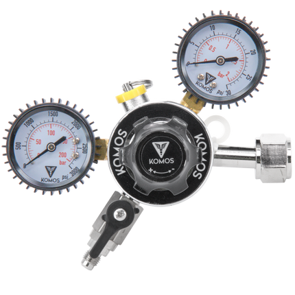 KOMOS Universal 25 - Dual Gauge CO2 Regulator - 25 psi