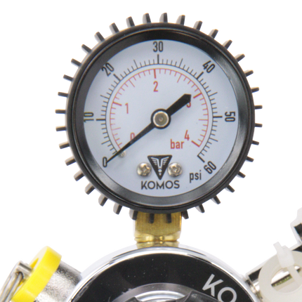 KOMOS Universal 50 - Dual Gauge CO2 Regulator - 50 psi