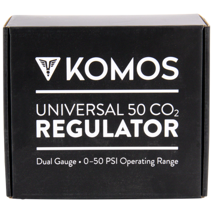 KOMOS Universal 50 - Dual Gauge CO2 Regulator - 50 psi
