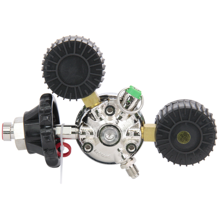 KOMOS Premium Dual Gauge CO2 Regulator - Tool-Free - 60 psi