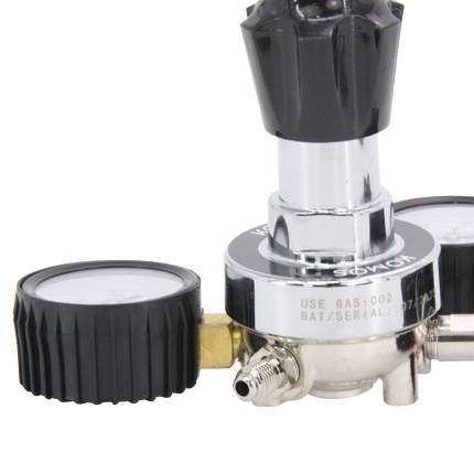 KOMOS Premium Dual Gauge CO2 Regulator - Tool-Free - 60 psi