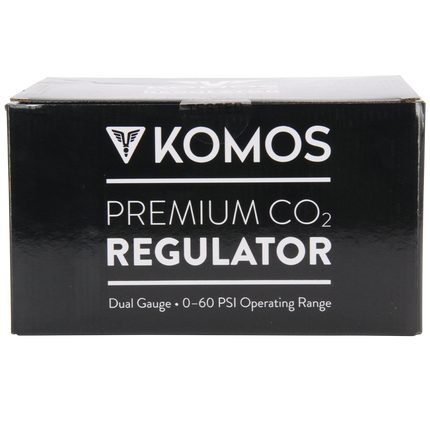 KOMOS Premium Dual Gauge CO2 Regulator - Tool-Free - 60 psi