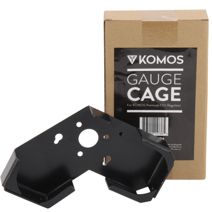 Gauge Cage for KOMOS Premium - Dual Gauge CO2 Regulator - 60 psi (D1077 / D1175)