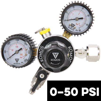 KOMOS Universal 50 - Dual Gauge CO2 Regulator - 50 psi