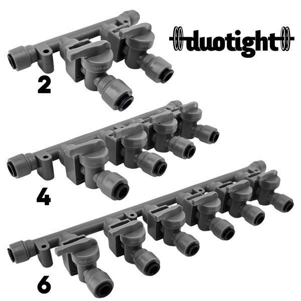Duotight Gas Manifold | Push-In Check Valves | 8 mm  Duotight