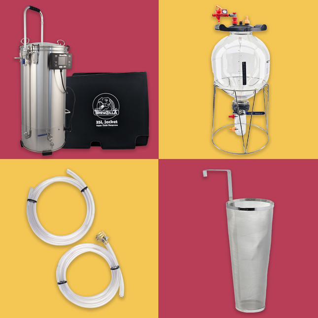 BrewZilla Ultimate Grain to Glass Combo Pack - 35L Gen 4.1 BrewZilla 220V - 27L FermZilla Tri-Conical Easy-Grip