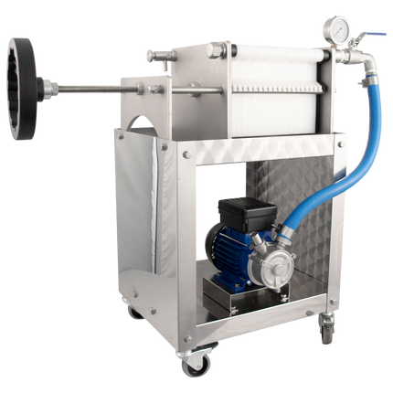 EnoItalia Plate Filter - 10 Plate - Trolley Style w/ Pump - 110V