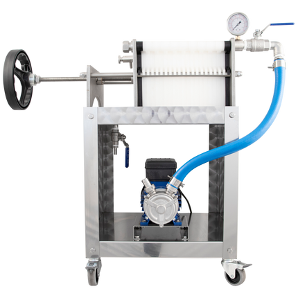 EnoItalia Plate Filter - 20 Plate - Trolley Style w/ Pump - 110V