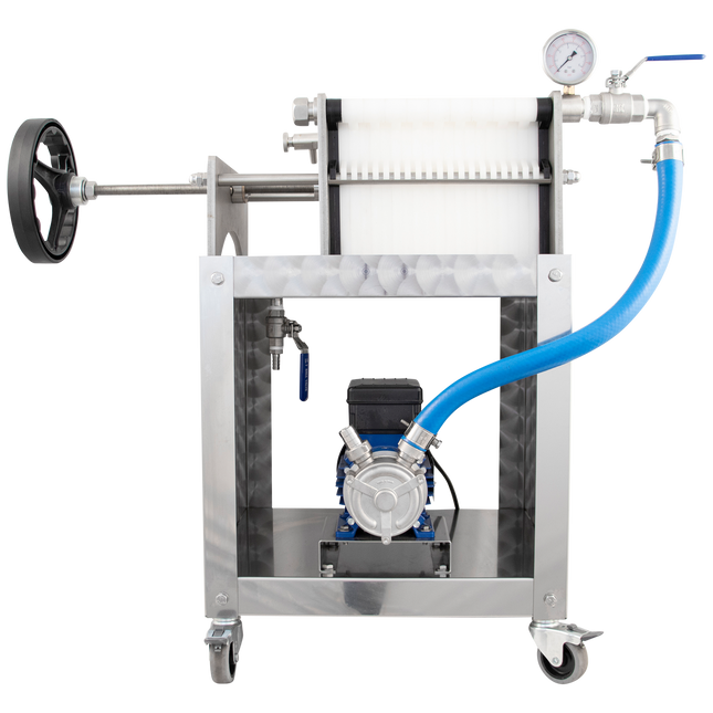 EnoItalia Plate Filter - 40 Plate - Trolley Style w/ Pump - 110V