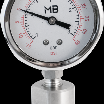 MB - Replacement Part - Pressure/Vacuum Gauge (Oil Filled) - 1.5 in. T.C. - V3