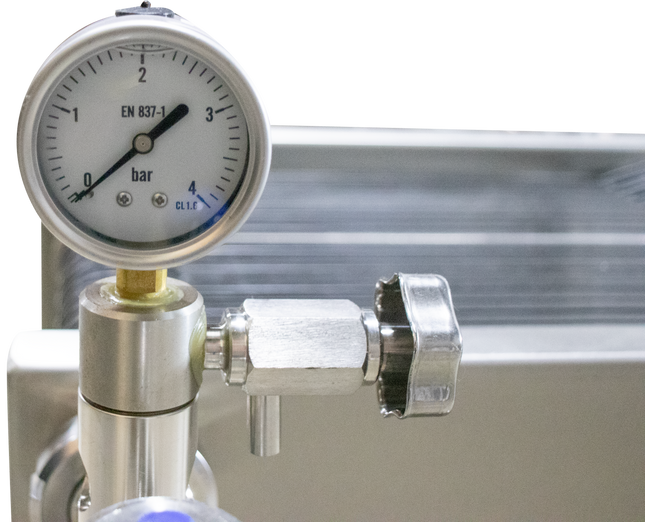 BevBright 20 Plate Filter, 40x40, 1.5" T.C. with Butterfly Valves and Double Filtration