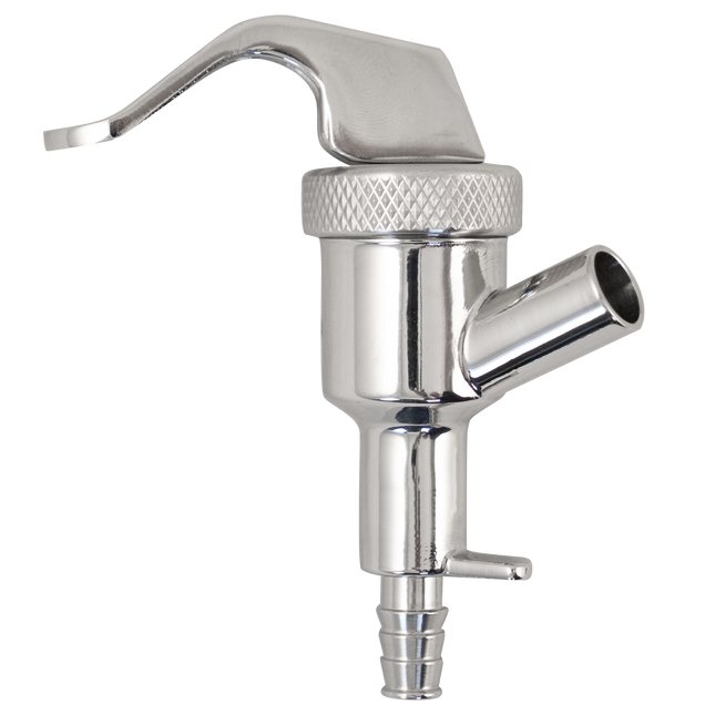 Torpedo Keg Faucet - Stainless Steel - Handheld (Picnic Tap) - 1/4 in. Barb