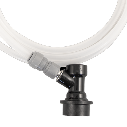 EVABarrier Beer Tubing Assembly - 4mm ID x 8mm OD - Ball Lock Quick Disconnect (QD)
