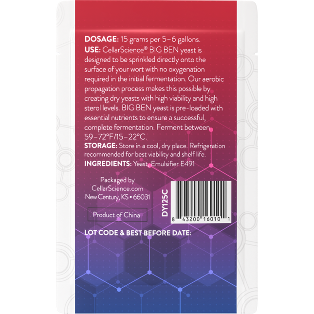 CellarScience - Dry Yeast - BIG BEN  - PLACEHOLDER