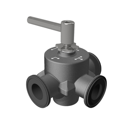 Brewtools - CleanCore 3-way valve, TC 1.5, POK - DN25, V-core, 1 bar