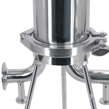 BevBright 316 Electro Polished S/S Cartridge Filter Housing - 10 in. - 1 Module Capacity