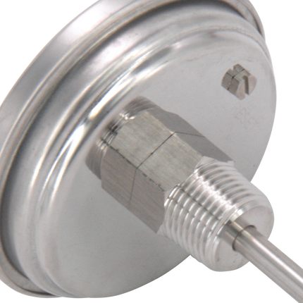 BrewBuilt - Thermometer - 1/2 in. NPT - 3 in. Dial Face x 2 in. Probe