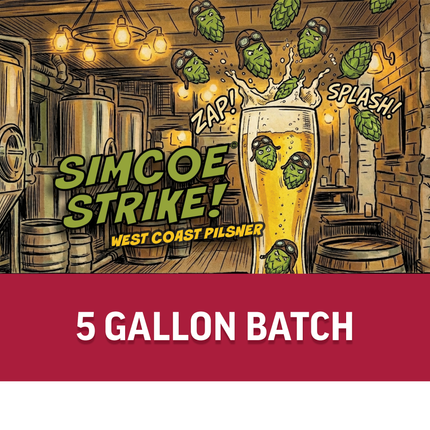 Simcoe Strike West Coast Pilsner Flash Brewing Kit - 5 Gallons