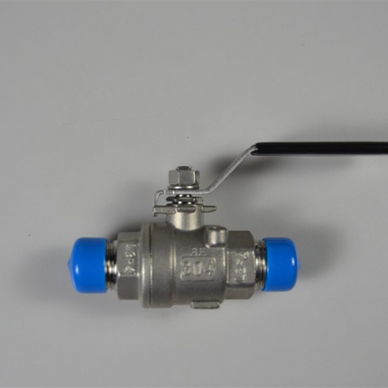 Ball valve - 2-way Male X Male 1/2 NPT 304 stainless steel  without locking handle.  keg washer
