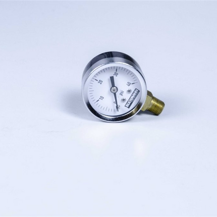Pressure Gauge, 0-40psi, bottom mounted, 1/8 NPT Threads