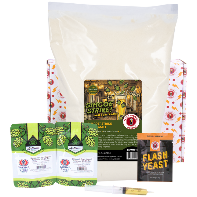 Simcoe Strike West Coast Pilsner Flash Brewing Kit - 5 Gallons